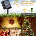 thumbnail image 2 of Luces solares en forma de cuerda QITONG, color rojo y verde, 10 m, 100 LED, paquete de 2, 2 of 8