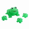 thumbnail image 1 of Baby bath water toy - Baby Bath Toys 4Pcs Rubber Green Frog Family Squeak Float Bath Ducks Bath Tub Shower Toys for Toddlers Boys Girls, 1 of 5