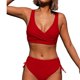 thumbnail image 1 of Cómodo traje de baño de dos piezas de vendaje de bikini sin espalda sólido para mujer Conjunto de ropa de playa OAVQHLG3B Store lin121212, 1 of 4