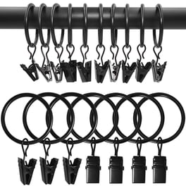 Zaplyte Curtain Clip Rings With Hooks – 30-Pack, 1.25" Inner Diameter, Silver Tone, Plastic & Metal