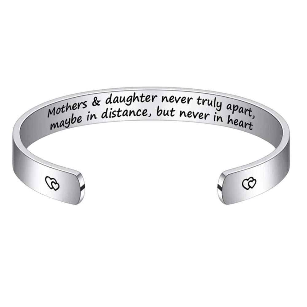 Inspirational Morse Code Bracelets for Women Girls Mothers Day Birthday Christmas Gifts for Mom Mother Daughter Grandmother Stainless Steel Jewelry Snake Chain Memorial Graduation Bracelet 