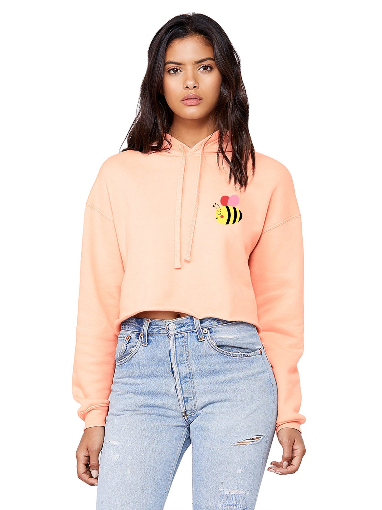 crop top hoodie with jeans