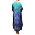 thumbnail image 4 of Miss Lavish London Women’s Paisley Floral Print Polyester Kaftan Dress with V Neck & Pockets (S–3XL), 4 of 5