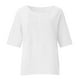 thumbnail image 4 of Vestidos Casuales Para Mujer, Blusas De Mujer De Moda Blusa holgada de verano para mujer, con mangas 3/4, plisada y cuello redondo, de imitación de lino, 4 of 5