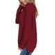 thumbnail image 5 of Túnica de punto de gofre de manga larga para mujer, camisetas casuales con cuello en V, jerséis de ajuste holgado Zhivalor WMZY-696-4, 5 of 6