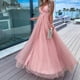 thumbnail image 2 of Fashion Solid High Waist Long Dress Women Elegant V Neck Backless Sling Party Dress Lady Summer Vintage Slit Mesh Dress VestidoS Gao Jinjia LED, 2 of 2