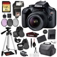thumbnail image 1 of Canon EOS Rebel 4000D/ T100 Digital SLR Camera with EF-S 18-55mm f/3.5-5.6 DC III Lens Kit Pro Accessory Bundle Package Deal : 32gb SD Card + DSLR Bag + 57'' Tripod + More, 1 of 10