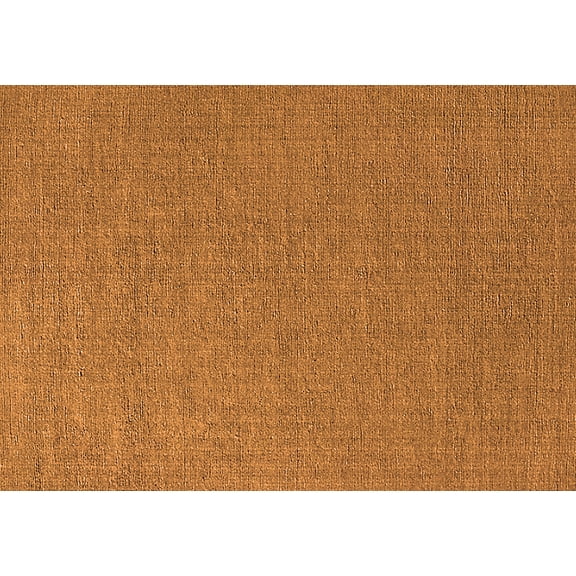 Ahgly Company Indoor Rectangle Solid Orange Modern Area Rugs, 5' x 7'