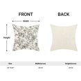 thumbnail image 3 of Vintage Black Pillow Covers 18x18 Set of 2 Chinoiserie Floral Throw Pillows Black Flower Pillowcase Linen Outdoor Decorative Cushion Covers for Bed Sofa Couch, 3 of 6