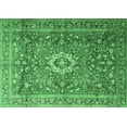 thumbnail image 1 of Ahgly Company Indoor Rectangle Medallion Emerald Green Traditional Area Rugs, 4' x 6', 1 of 4