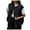 Black, variant on Women's Casual Zip Up Cargo Vest Cropped Sleeveless Ruched Hem Jackets Tops With Pockets