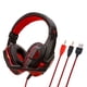 thumbnail image 1 of Auriculares Luminosos Para Juegos Auriculares Estéreo Usb Auriculares Con Cable Con Conector De Audio De 3,5 Mm Y Micrófono Led Auriculares Ajustables Suaves Para Computadora Pc Portátil,Red Muyoka Hogar, 1 of 6