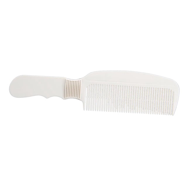 Antiestático para Peluquería, Plástico, con Tapa Plana, para Desenredar Finos - Blanco Macarena Peine Clipper con parte superior plana