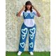 thumbnail image 5 of Conjunto de 2 piezas para mujer, ropa africana Dashiki, nueva moda de verano y otoño, top de manga corta y pantalón, traje de fiesta para mujer, conjuntos a juego, 5 of 5