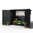 thumbnail image 5 of Nihsuao Store-It-Out Midi Horizontal Durable 36 Cu.ft Resin Outdoor Storage Shed With Heavy Duty Floor and Locking Latch, for Lawnmowe, Garden Tools, Black, 5 of 7