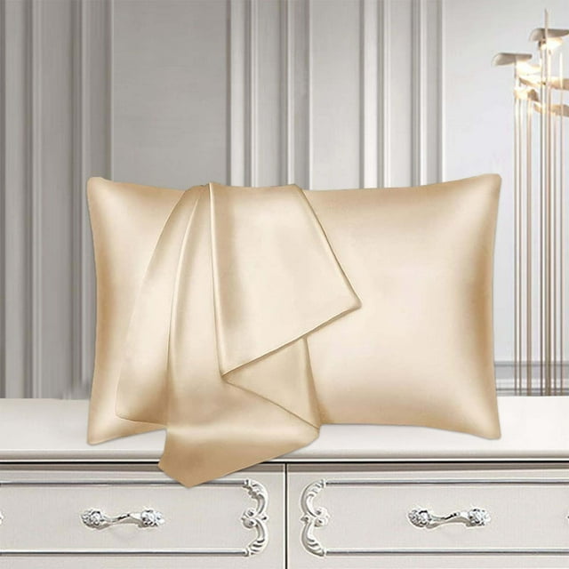 Satin Pillowcase, For Hair And Skin Pillowcases Standard Size Luxury And Soft Satin Pillow Covers 1 Pack 20x30 Inches, with Envelope Closure, Gift for Women Men