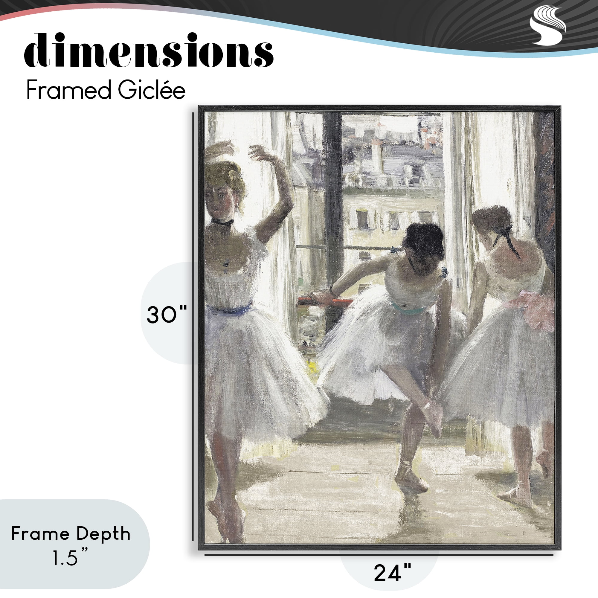 Stupell Industries Ballet Class In Practice Black Framed Giclee Art, design by Leah Straatsma