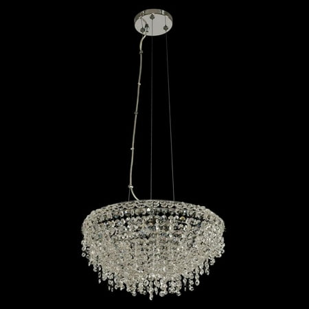 

030850-010-FR001-Allegri Lighting-Massimo - Three Light Pendant Chrome Finish with Firenze Clear Crystal