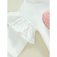 thumbnail image 7 of Suealasg 2Pcs Baby Girls Fall Outfits Set Long Sleeve Heart Print Sweatshirt Sweatpants 6M 1T 2T 3T Toddler Girls Casual Autumn Clothes, 7 of 7