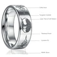thumbnail image 6 of Tungsten Rings for Men Women Wedding Band Tree of Life Celtic Knot Polished Finish Promise Ring Comfort Fit Size 7-12, 6 of 6