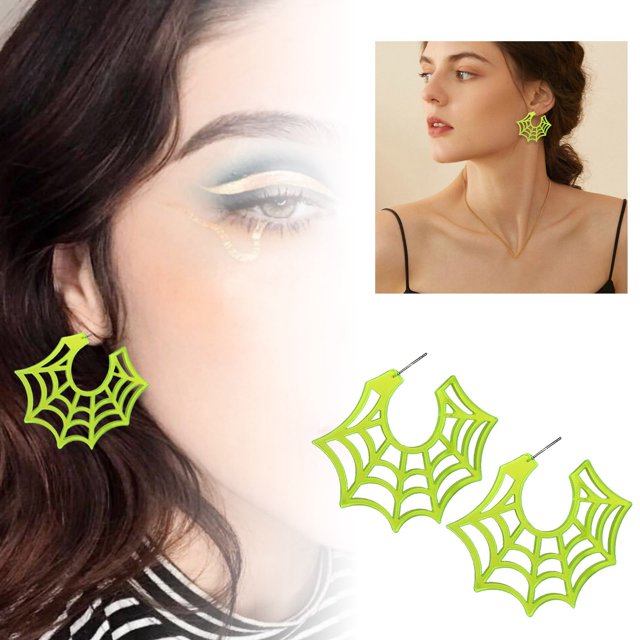 Halloween Ear Cuff Punk Light Glow in The Dark Vintage 90s Pendientes