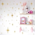 thumbnail image 4 of Pegatinas de pared de estrellas, pegatinas de pared para habitación de niñas (116 unidades), pegatinas de pared brillantes, pegatinas de estrellas adhesivas y despegables, 6 tamaños, 4 of 8