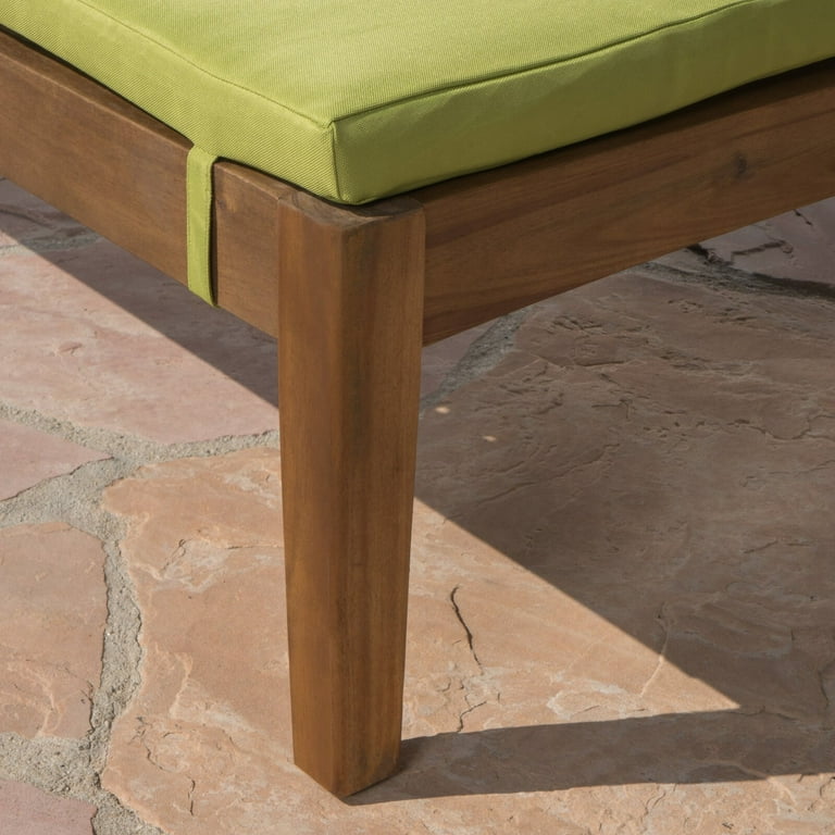 Antonia double reclining teak chaise lounge with cushion clearance