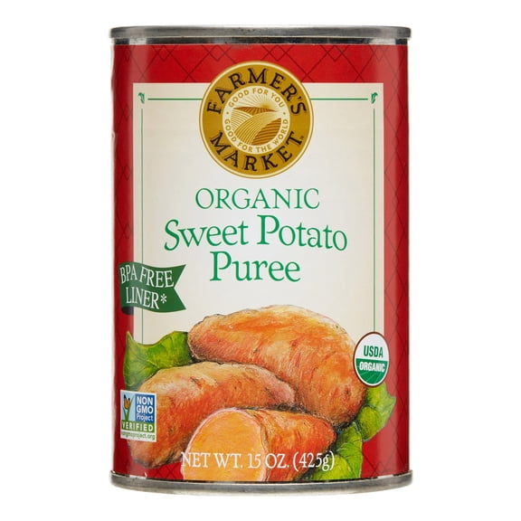 Farmer's Market Organic Sweet Potato Puree -15 oz Pack of 2