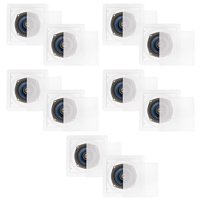 Blue Octave LS52 In Wall or In Ceiling Speakers Home Theater 2-Way Square 5 Pair Pack