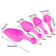 thumbnail image 4 of justharion 4Pcs Measuring Spoons Cups Set Plastic 2 Heads Flour Milk Cream Baking Tool with Clear Scale, Pink, 4 of 8