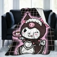 thumbnail image 6 of Kuromi Blanket, Anime Throw Blanket For Couch Sofa Bed, Soft Cozy Lightweight Warm Flannel Blanket, Home Decor, Anime Gifts For Boys Girls Kids Teens, 80"X60", 6 of 9