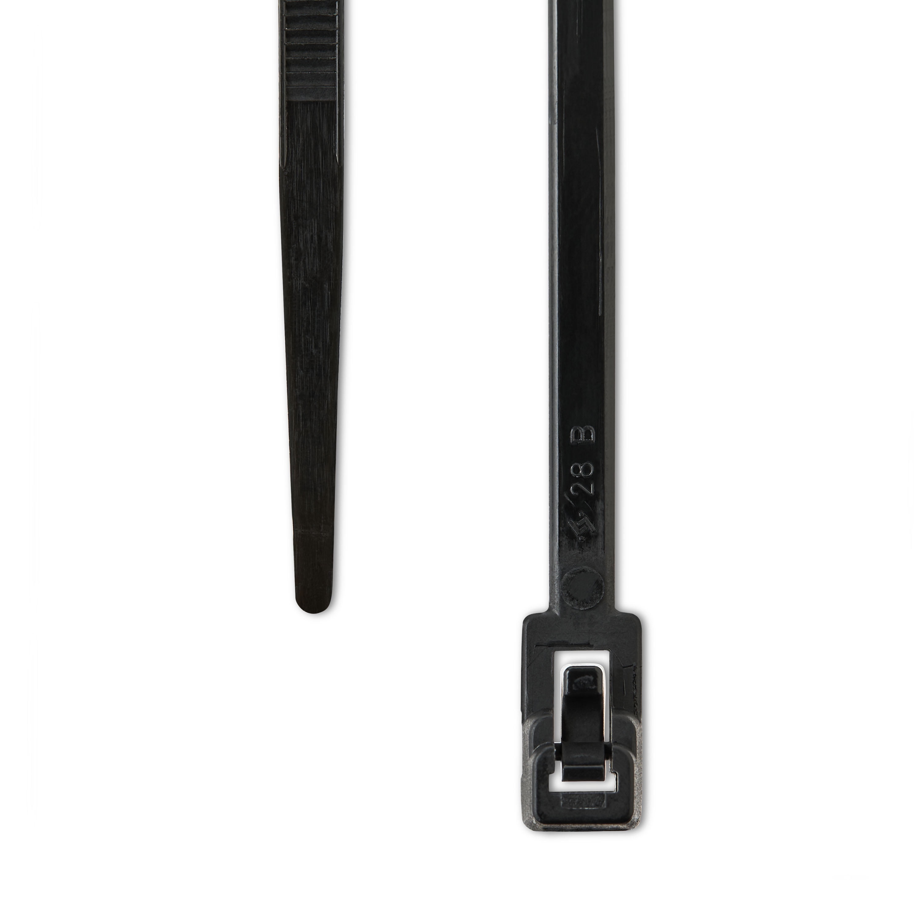 (4 pack) Hyper Tough 8-Inch Releasable Cable Ties, Black, 20 Count