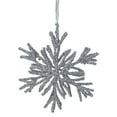 thumbnail image 2 of Northlight Glitter Snowflake Christmas Ornament - 7.5" - Silver, 2 of 5