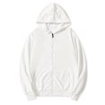 thumbnail image 2 of Sudadera con capucha para hombre, con cremallera completa, manga larga, ligera, sólida, deportiva, con capucha blanco S Unique Bargains Sudadera, 2 of 6