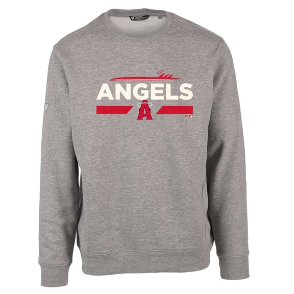 Men's Levelwear Heather Gray Los Angeles Angels City Connect Zane No Hitter Pullover Sweatshirt