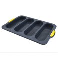 thumbnail image 5 of molde para pan 1 con cuatro bollos pan francés molde para pan molde para pan antiadherente fácil de liberar alimentos de silicona para el hogar desayuno para hornear (2 piezas), 5 of 5