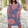 thumbnail image 2 of Womens Casual Dresses Coral Paisley Floral Seamless Pattern Short Sleeve Dress Summer Dresses for Women 2025, 2 of 5