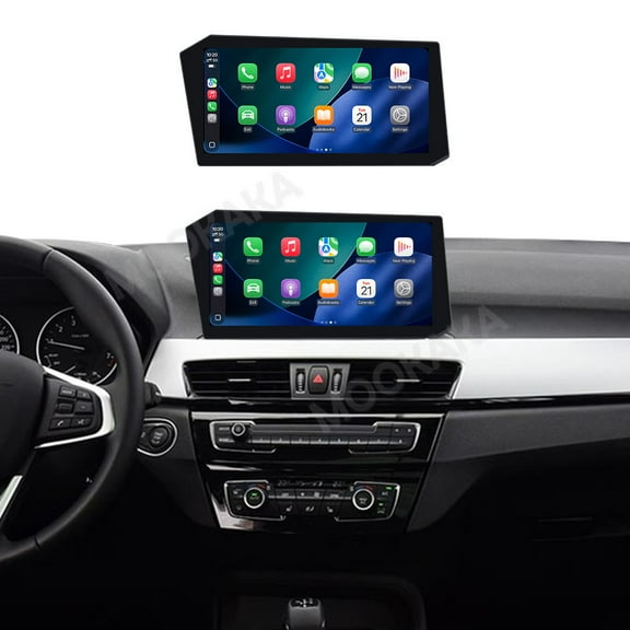 MOOKAKA 12.9 inch Carplay Screen/Radio/Multimedia Player for BMW X1 X2 2018 2019 2020 Model Universal Car Navigation/GPS Upgrade Headunit Android Display 1080P Touch Screen Replace System