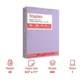 Staples Pastel Colored Copy Paper 8 1/2" x 11" Lilac 500/Ream (14782