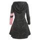thumbnail image 3 of Camiseta Capucha de Talla Grande de Color Bloque Rosegal  Mangas largas de talla grande, 3 of 5