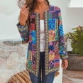 thumbnail image 1 of Cárdigan con estampado étnico para mujer, abrigos finos, blusa de manga larga, abrigos, Casual, CACAGOO Abrigo vintage de mujer, 1 of 7