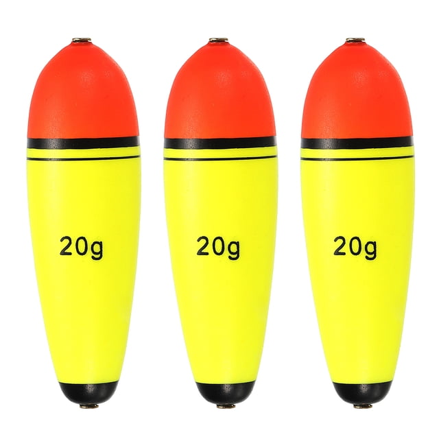 Unique Bargains 0.7oz Fishing Slip Bobbers EVA Fishing Float, Yellow, 3 Pack