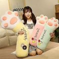 thumbnail image 2 of ZHAOCHENG Bonita almohada de tela de terciopelo con forma de gato con garras largas y plumas, almohada de beso de 50 cm, 2 of 4