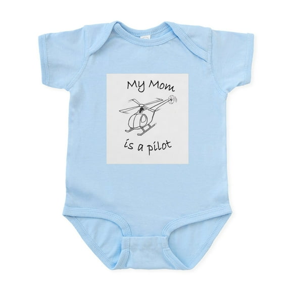 CafePress - My Mom Is A Pilot Helicopter Infant Bodysuit - Baby Light Bodysuit, Size Newborn - 24 Months