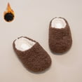 thumbnail image 7 of newwalpole Girls Boys Slippers Toddler Kids Comfy Fuzzy Non-slip House Shoes Bedroom Soft Faux Furry Lined Indoor Outdoor Brown for Size 9, 7 of 7