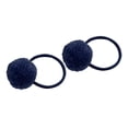 thumbnail image 2 of Worldwideelectro Bandas elásticas para el cabello con pompón de goma para bebés niñas Azul oscuro, 2 of 9