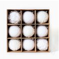 thumbnail image 2 of Sruoe 9Pack White Christmas Ball Ornaments, 3‑Style Petal Embossed Shatterproof Hanging Baubles, Decorative Hanging Ornaments for Xmas Tree Wedding Home Holiday Decor, 2 of 6