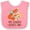 Pink and White, variant on Inktastic Daddy Loves Me Woodland Fox Boys or Girls Baby Bib