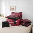 thumbnail image 6 of jejeloiu Rugby Ball Game 7-Piece Twin Bedding Sets,Football Sport City Bedding Comforter Set For Boys Teens Reversible, 6 of 8