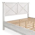 thumbnail image 3 of Liu Queen Size Bed, Rough Hewn, Storage, Crossbuck Panel Headboard, White, 3 of 5